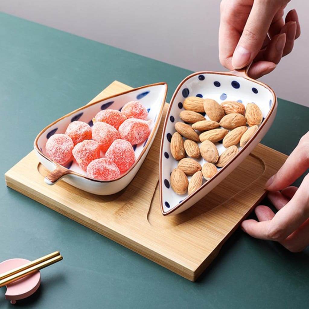 Indigo Leaf Snack Bowls