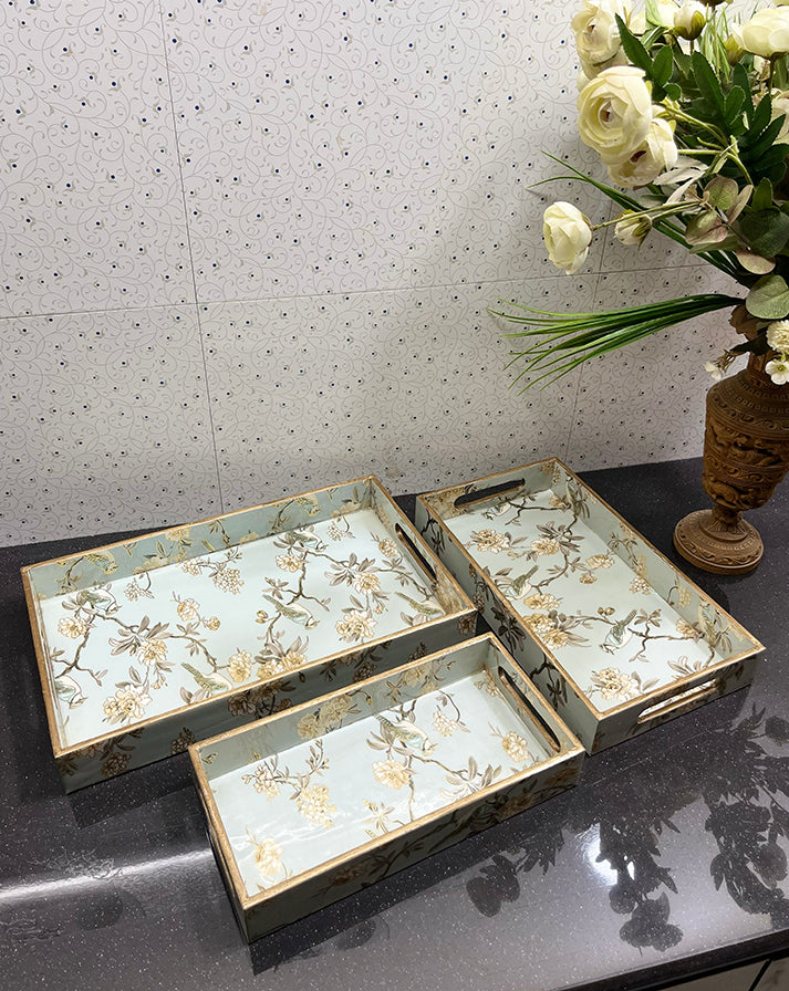 Vintage Bloom Tray Set