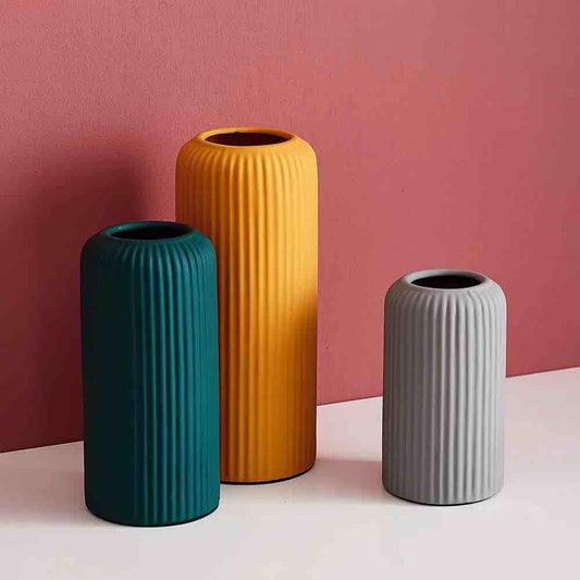 Ribbed Ceramic Planter