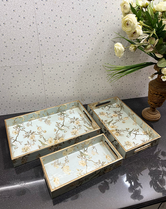 Vintage Bloom Tray Set
